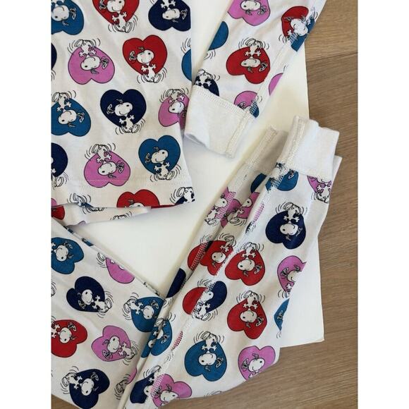 Size 140- 10 Hanna Andersson Snoopy & Heart Pajamas Valentine’s Day - Picture 4 of 5